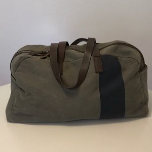 Everlane gray canvas weekender small duffle bag